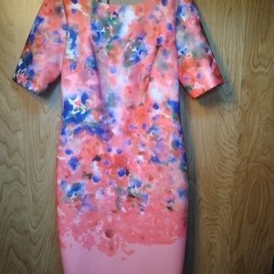 PEACH MULTI-COLORED DRESS